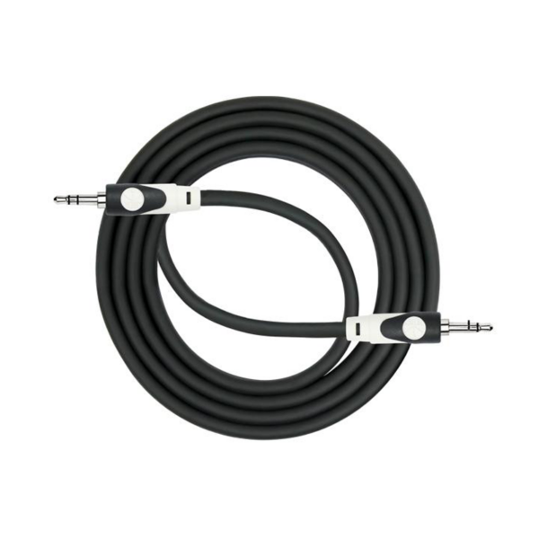 Kirlin 3.5mm TRS - 3.5mm TRS, Light Gear Aux Cable, Black (2m)