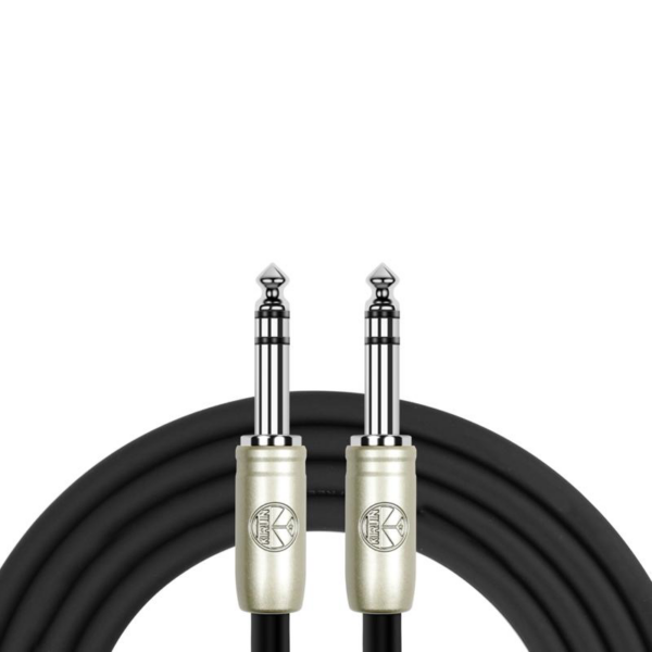 ACCKIAP-209PR-3 Kirlin Original Single Patch Cable, Black 1/4" TRS Plug - 1/4" TRS Plug (2m)