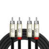 Kirlin 2 x RCA – 2 x RCA Patch Cable, Black (1m)