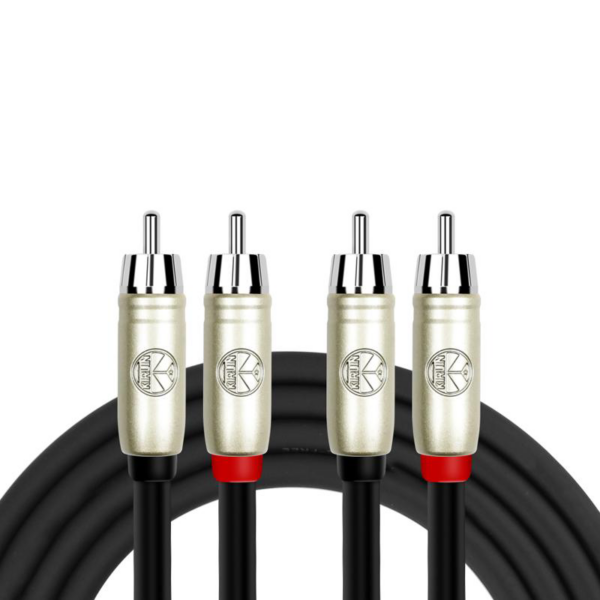 Kirlin 2 x RCA – 2 x RCA Patch Cable, Black (1m)