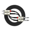 Kirlin 2 x 1/4" mono – 2 x RCA Patch Cable, Black (2m)