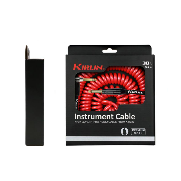 Kirlin Premium Coil Instrument Cable 9m (Red)