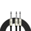 Kirlin Original Y-Patch Cable, Black 1/4" M. Plug – 2 x 1/4" M. Plug (0.3M / 1M / 2M)