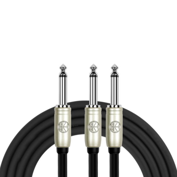 Kirlin Original Y-Patch Cable, Black 1/4" M. Plug – 2 x 1/4" M. Plug (0.3M / 1M / 2M)