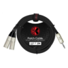 Kirlin Original Y-Patch Cable, Black 3.5MM TRS Plug – 2 x XLR Male (2m)