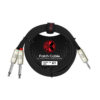 Kirlin Original Y-Patch Cable, Black 3.5MM TRS Plug – 2 x 1/4"Mono Plug (2m)